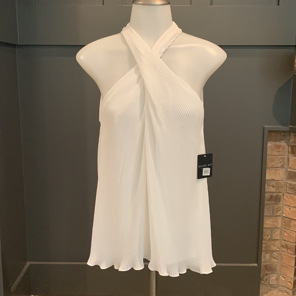 NWT- Rachel Roy Collection Contemporary Pleated Halter top - Picture 4 of 9